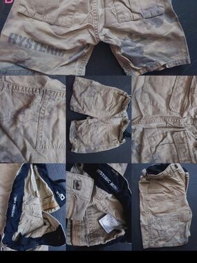 Japan HYSTERIC MINI doll Kids' Khaki Camouflage Cargo Shorts